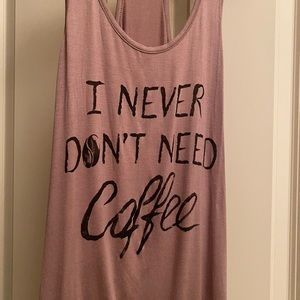 Coffee graphic tank! NWOT